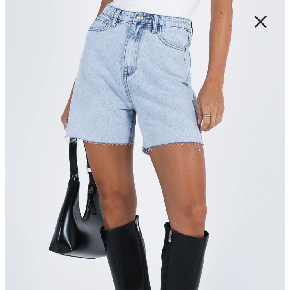 Princess Polly Light Blue Jean Shorts